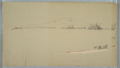 Piirros, Millinocket Lake, Maine, syyskuu 1878. tekijältä Frederic Edwin Church