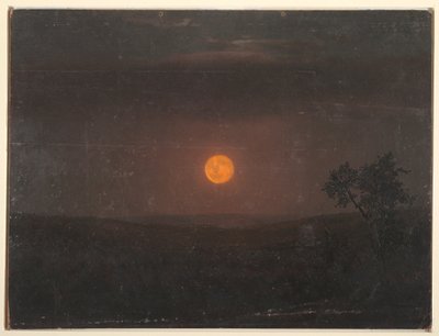 Piirros, Kuunvalo, Churchin tila, n. 1865. tekijältä Frederic Edwin Church
