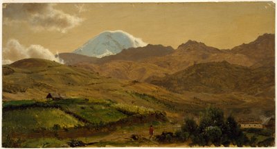 Piirros, Chimborazo-vuori, Ecuador, 1857 tekijältä Frederic Edwin Church