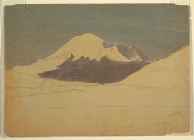 Piirros, Chimborazo-vuori, Ecuador, heinäkuu 1857 tekijältä Frederic Edwin Church