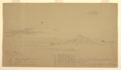 Piirros, Chimborazo-vuori auringonlaskun aikaan, 1857 tekijältä Frederic Edwin Church