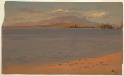 Piirros, Katahdin-vuori Millinocket-järveltä, 1878. tekijältä Frederic Edwin Church