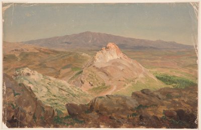 Piirros, Mount Pentelicus, huhtikuu 1869 tekijältä Frederic Edwin Church