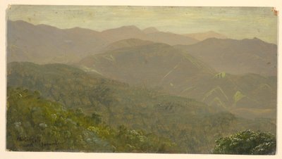 Piirros, vuoristomaisema, elokuu 1865 tekijältä Frederic Edwin Church