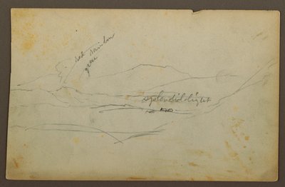 Piirros, vuoristomaisema, Kolumbia tai Ecuador, 1853 tekijältä Frederic Edwin Church
