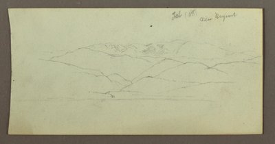Piirros, vuoristo, helmikuu 1868 tekijältä Frederic Edwin Church