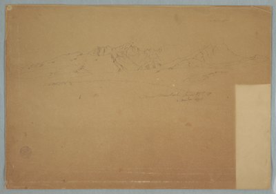 Piirros, Vuoristoalueet ja jylhät huiput, lähellä Machachia, Ecuador, 19. kesäkuuta 1857. tekijältä Frederic Edwin Church
