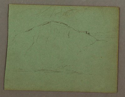 Piirros, Vuori rannalla, mahdollisesti 1856 tekijältä Frederic Edwin Church
