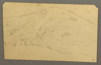 Piirros, vuorenhuippu, 1877 tekijältä Frederic Edwin Church