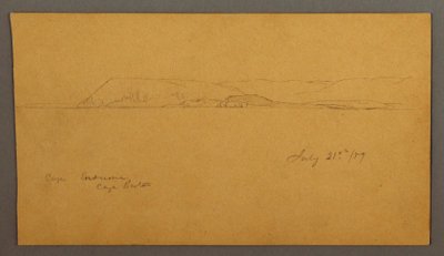 Piirros, Vuoristoinen rannikko, 21. heinäkuuta 1859. tekijältä Frederic Edwin Church