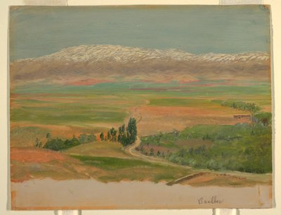 Piirros, vuoret Baalbecin lähellä, toukokuu 1868. tekijältä Frederic Edwin Church