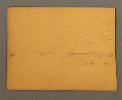 Piirros, Vuoret, mahdollisesti 1856 tekijältä Frederic Edwin Church