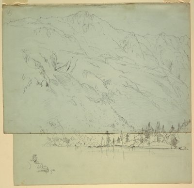 Drawing, Mt. Katahdin, Maine, 1870–78 tekijältä Frederic Edwin Church