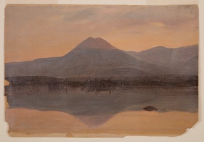 Drawing, Mt. Katahdin from Lake Katahdin, 1860–70 tekijältä Frederic Edwin Church