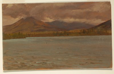 Drawing, Mt. Katahdin from Lake Katahdin, 1860–70 tekijältä Frederic Edwin Church