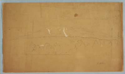 Piirros, Katahdin-vuori Katahdinjärveltä, Maine, 1852. tekijältä Frederic Edwin Church