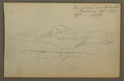 Piirros, Tunguragua-vuori, Riobamba, Ecuador, syyskuu 1853. tekijältä Frederic Edwin Church