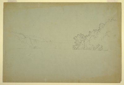 Piirros, Niagaran putoukset luoteesta, 1856 tekijältä Frederic Edwin Church