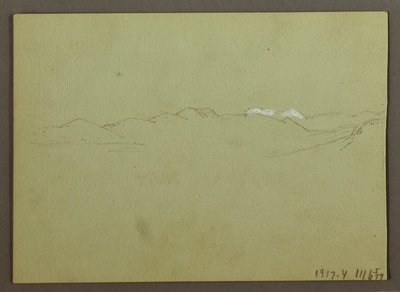 Piirustus, Kasvi- ja maisematutkimus, 28. huhtikuuta 1869. tekijältä Frederic Edwin Church