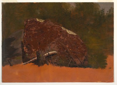 Piirros, mahdollisesti Mt. Desert, Island, kallio, n. 1845. tekijältä Frederic Edwin Church