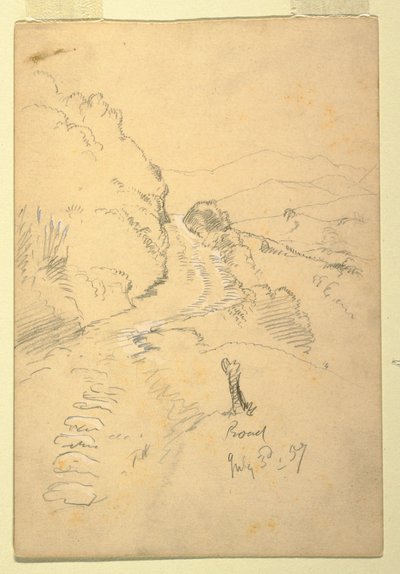 Piirros, tie Ecuadorissa, 3. heinäkuuta 1857. tekijältä Frederic Edwin Church