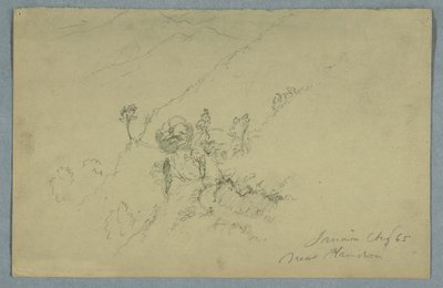 Piirros, Tie Blue Mountainsin läpi, lähellä Homesteadia, Jamaika, elokuu 1865. tekijältä Frederic Edwin Church