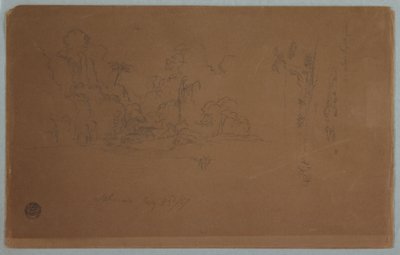 Piirros, Saberreta, Ecuador, 23. heinäkuuta 1857. tekijältä Frederic Edwin Church