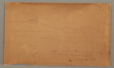 Piirustus, rakennuksen sivukuva, ikkuna, 29. toukokuuta 1868. tekijältä Frederic Edwin Church