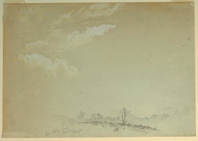 Piirustus, luonnoksia, Bloxburgh, Jamaika, 1865 tekijältä Frederic Edwin Church