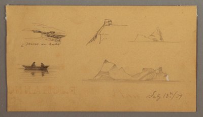 Piirros, Luonnoksia Labradorista, 12. heinäkuuta 1859. tekijältä Frederic Edwin Church