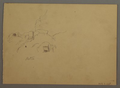 Piirros, Luonnoksia Petrasta, Jordaniasta, helmikuu 1868. tekijältä Frederic Edwin Church