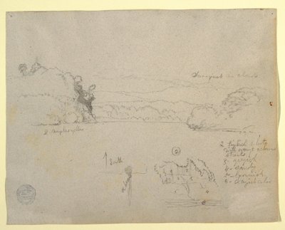 Piirros, Luonnoksia Etelä-Amerikasta, 1853, luultavasti toukokuu. tekijältä Frederic Edwin Church