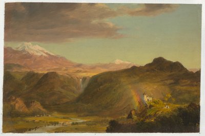 Piirustus, Etelä-Amerikan maisema, 1854 tekijältä Frederic Edwin Church