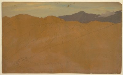 Piirros, Etelä-Amerikan vuoret, 1853 tai 1857 tekijältä Frederic Edwin Church