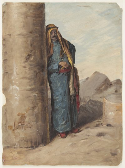 Piirros, Seisova beduiini, 1868 tekijältä Frederic Edwin Church