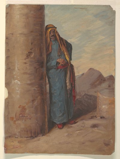 Piirros, Seisova beduiini, 1868 tekijältä Frederic Edwin Church