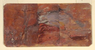 Piirros, Kalliotutkimus, Petra, helmikuu 1868 tekijältä Frederic Edwin Church