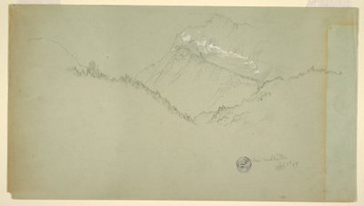 Piirros, Watzmannin huippu, lähellä Berchtesgadenia, 9. heinäkuuta 1868. tekijältä Frederic Edwin Church