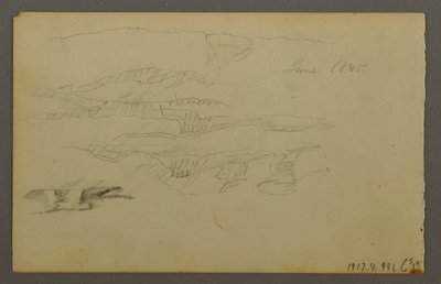 Piirros, Aurinko pilvien takana, 1844 tekijältä Frederic Edwin Church
