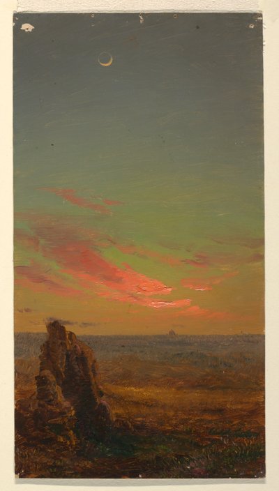 Piirros, Auringonlasku lähellä Roomaa, 1868-69 tekijältä Frederic Edwin Church