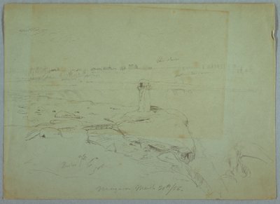 Piirros, Terrapin Point, 20. maaliskuuta 1856. tekijältä Frederic Edwin Church