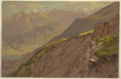 Piirros, Goell ja Watzmann, Berchtesgedenin lähellä, 1868. tekijältä Frederic Edwin Church