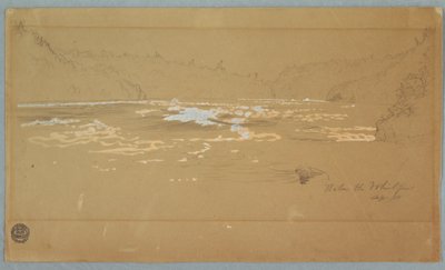 Piirros, Joki "Pyörteen alapuolella", syyskuu 1858. tekijältä Frederic Edwin Church
