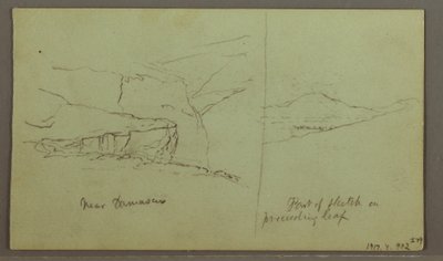 Piirros, Kukkulan hauta, kolme minareettia, 1. toukokuuta 1868. tekijältä Frederic Edwin Church