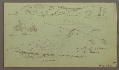 Piirros, Valley, huhtikuu mahdollisesti 1868 tekijältä Frederic Edwin Church
