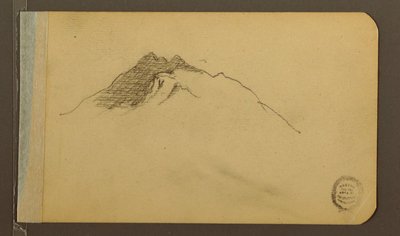 Piirros, laakso; Kääntöpuoli: vuorenhuippu, 1889 tekijältä Frederic Edwin Church