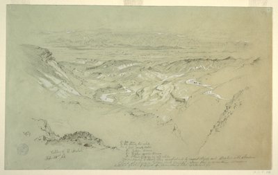 Piirros, El Arabahin laakso, 21. helmikuuta 1868. tekijältä Frederic Edwin Church