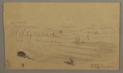 Piirros, Valley, sateenkaari, mahdollisesti 1865-66. tekijältä Frederic Edwin Church