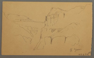 Piirros, Valleyside, helmikuu 1869  tekijältä Frederic Edwin Church