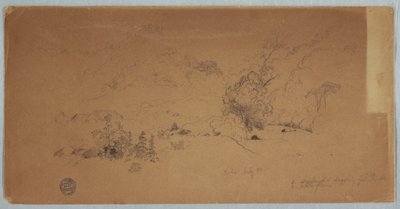 Piirros, Näkymä Tochesta, Kolumbia, heinäkuu 1853 tekijältä Frederic Edwin Church